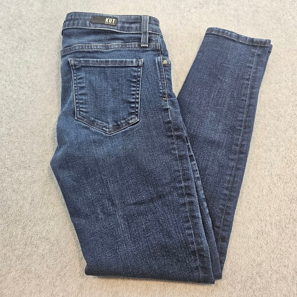 Kut from the Kloth Diana Dark Wash Skinny Jeans KP4880ML7 Blue Denim
